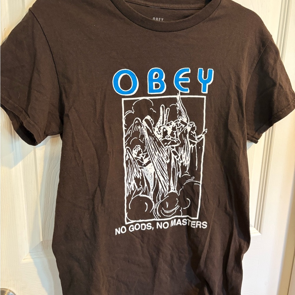 Obey Brown Graphic T-Shirt